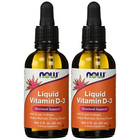 Now Foods - 2 fl oz Vitamin D3 (Liquid) [400 IU / 4 Drops ...