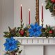 thumbnail image 5 of Adornos navideños, 1 pieza de decoración para árbol de Navidad, flores de imitación de tela, flores de imitación para bodas, fiestas, salones y otras decoraciones, regalos navideños, decoraciones de p, 5 of 6