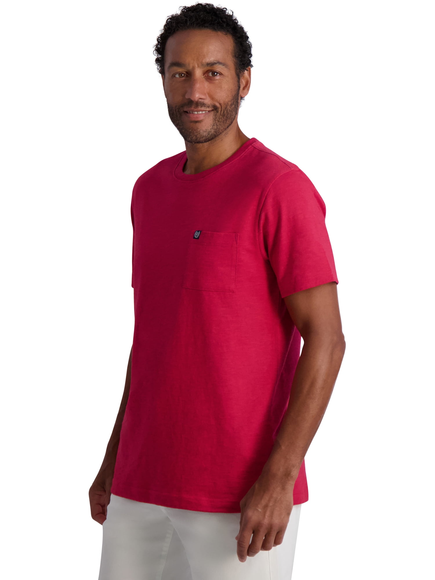 Chaps Men's Short Sleeve Slub Pocket Tee, Sizes XS-4XB