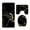Black, variant on Bathroom for Modern Homes 3-Piece Bath Rug Set with Mat and Toilet Lid Cover in Classic Black and Gold Finish