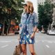 thumbnail image 4 of Fotbe Blue and White Butterflies Vestido de Verano sin Mangas para Mujer – Vestido Midi Línea A, Estilo Camiseta Floral, Vestido Playero Casual y Fluido, 4 of 7