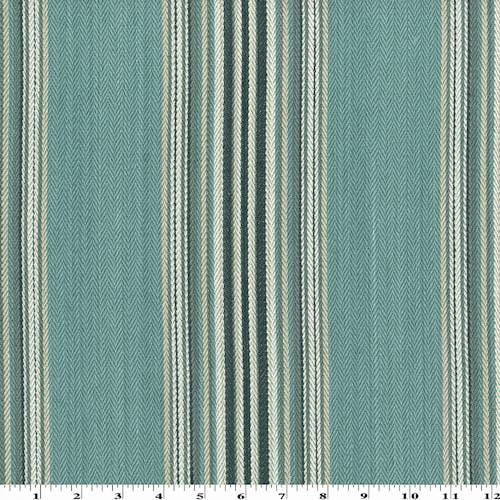 Teal/Multi Stripe Herringbone Home Decorating Fabric, Fabric By the