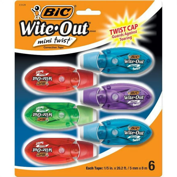 BIC Wite-Out Brand Mini Twist Correction Tape, White