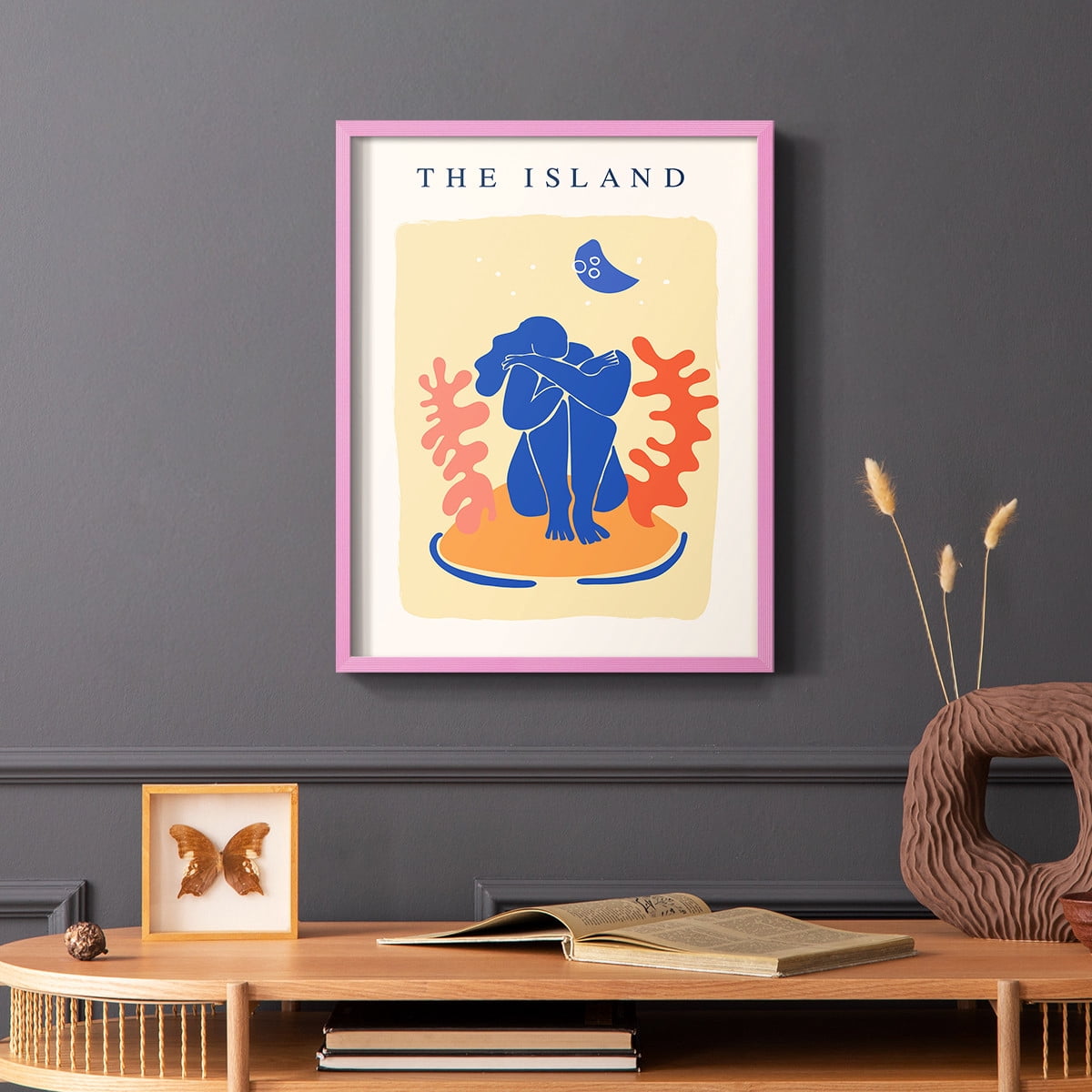 Matisse CCCXIV in Pink Solid Wood 11 x 14 Framed Print