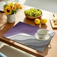 thumbnail image 5 of Placemats Set of 4, Purple Grey Modern Geometric Place Mats Abstract Beach Tablemats Washable Placemat Table Decoration for Kitchen Table Dinner Party Home Decor Indoor Outdoor 13x19 Inch, 5 of 9