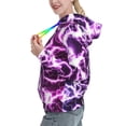 thumbnail image 2 of Kdxio Blue Lightning Print Womens Oversized Hoodies Sweatshirts Hooded Pullover Tops Sweaters Casual-X-Large, 2 of 7