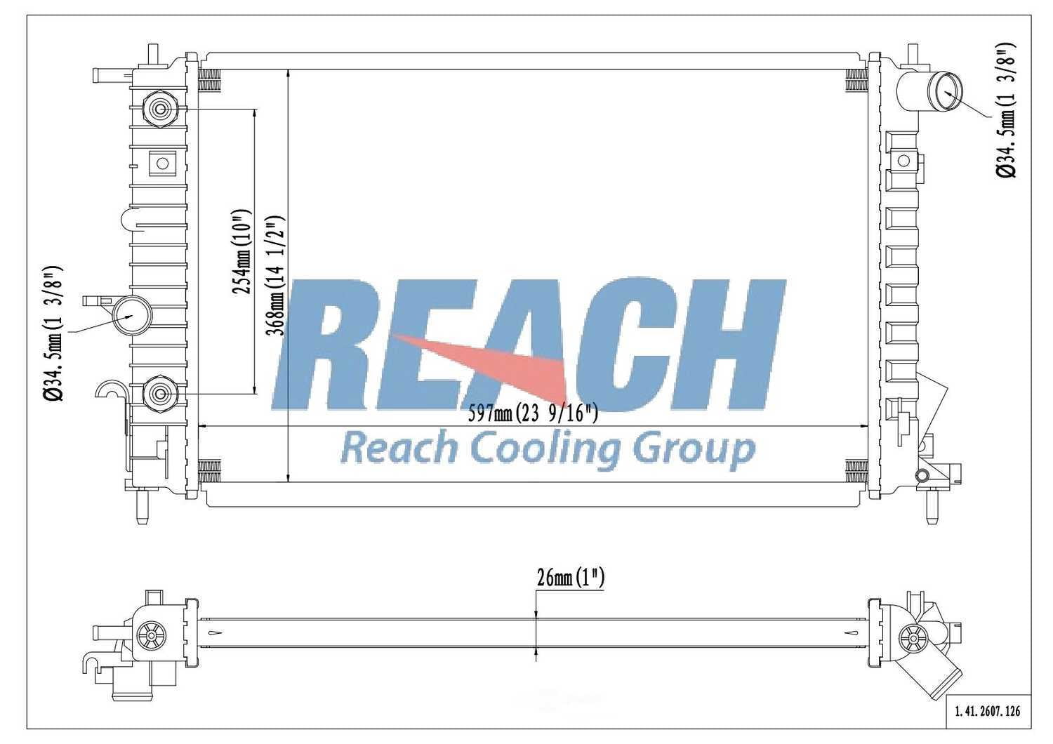 Reach Cooling 41-2607 Radiator