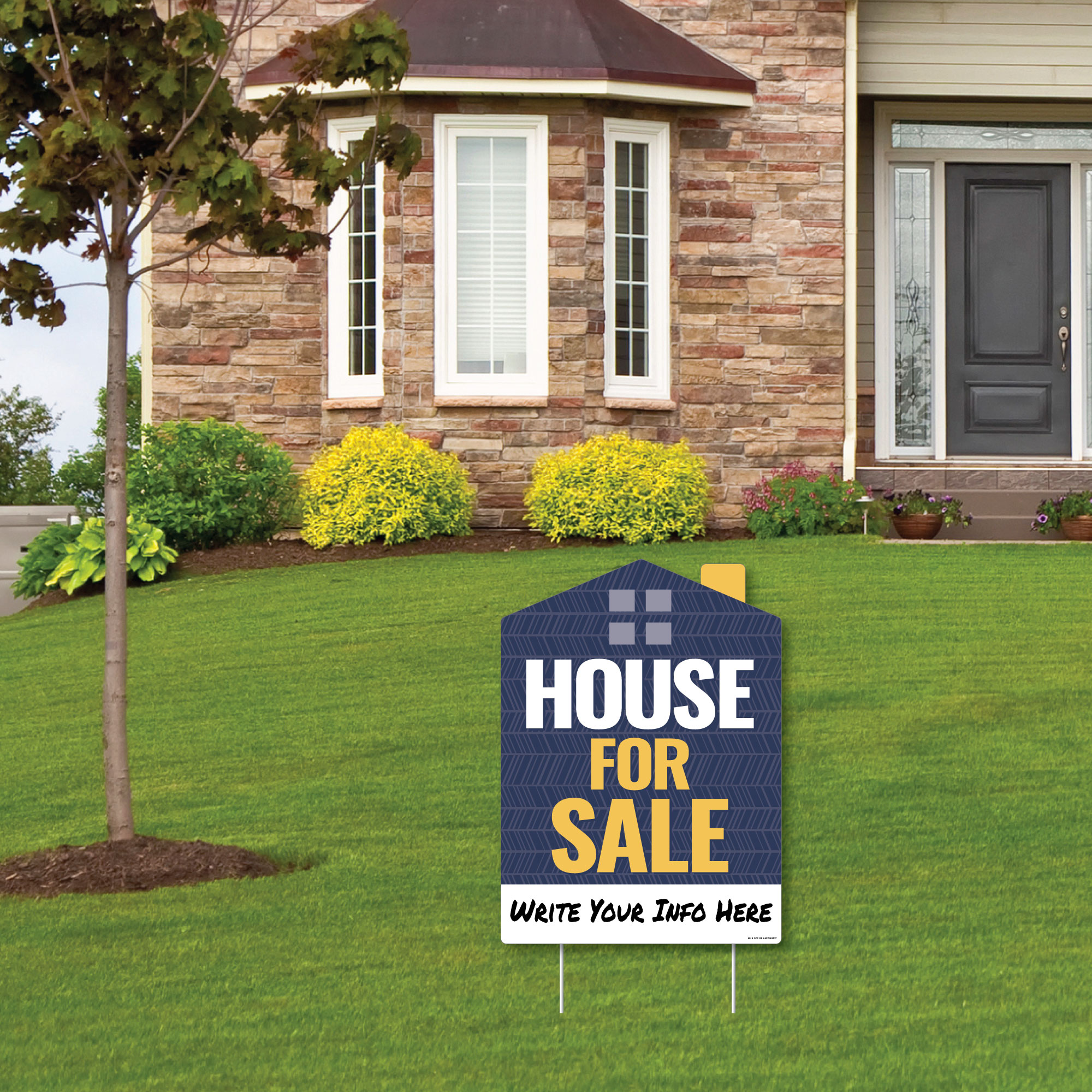 Big Dot of Happiness House For Sale Sign - Welcome Yard Sign