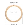 thumbnail image 2 of Unique Bargains Wooden Bangle Bracelet, 6 Pack 81mm - Log Retro Macrame Rings, Unfinished Smooth Wooden Rings for Crafts, 2 of 6