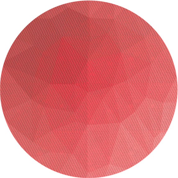 Ahgly Company Machine Washable Indoor Round Transitional Red Area Rugs, 7' Round