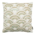 thumbnail image 2 of SAFAVIEH Kadri Rainbow Textured Plush Pillow, 20" x 20", Beige/Teal/Gold, 2 of 4