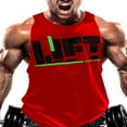 thumbnail image 2 of Summer Workout Tank Tops for Men with Sleeveless Design and Letter Print, 2 of 8