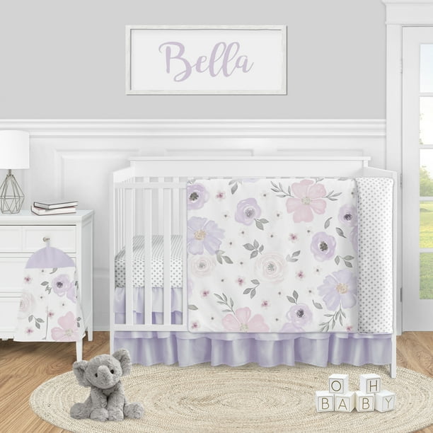 Watercolor Floral 4 Piece Crib Bedding Set by Sweet Jojo Designs ...