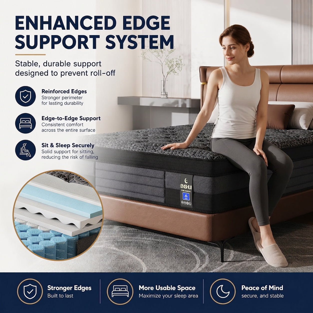 14 inch Twin Mattress,Memory Foam Hybrid Twin Mattress in a Box with Pocket Springs, Pressure Relief & Motion Isolation, CertiPUR-US Certified, Medium Firm