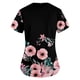 thumbnail image 4 of uniforme de trabajo estampado de moda para mujer con camiseta de bolsillo top de manga corta rosa/l, 4 of 6