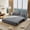 Grey, variant on Alvantor 3 in 1 Convertible Sleeper Sofa Bed, 82" W Pull Out Sofa Bed with Bluetooth Speakers, USB Ports for living room, Apartment, Brown