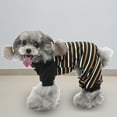 thumbnail image 4 of Round Neck Pet Costume - Comfortable Outfits Striped Print Cat Costume for Small Dogs - Pajamas, 4 of 8