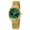 Green, variant on Gold Watch for Women, Classic Dressy Ladies Wristwatch with Stainless Steel Mesh Band, Small Sub Dail, Red Second Hands, Fashion Women Watches, Light Blue