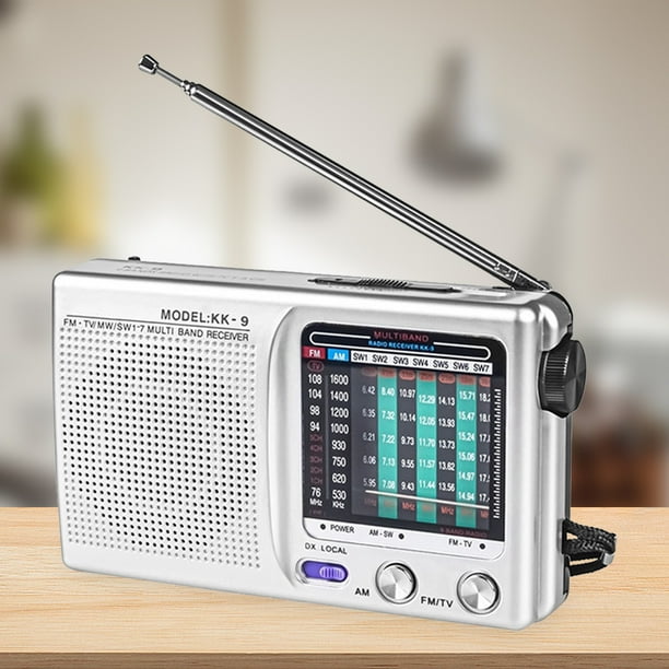 Radio exterior Radio digital de doble banda Altavoz incorporado SW/AM/FM Funciona con pilas