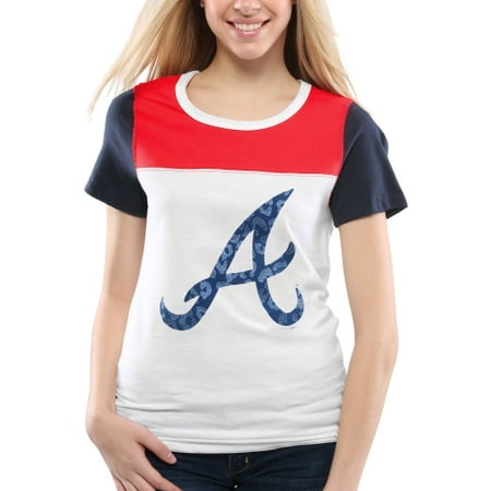 Atlanta Athletic Club - Atlanta Braves 5th & Ocean by New Era Women's Team Jelly Athletic T-Shirt - White