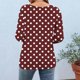 thumbnail image 4 of mfyjkho Tops Bohemios Para Mujer, Camiseta De Manga 3/4 Con Botones Estampados Para Mujer, Cómoda Y Casual, Holgada Tops Para Salir Para Mujer Xl, 4 of 7
