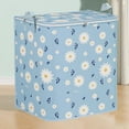thumbnail image 2 of 180L Blue Daisy Storage Bag, Large Capacity Foldable Organizer with Sturdy Zipper, Ideal for Clothes, Bedding, Quilts, Pillows & Seasonal Home Storage, 2 of 4