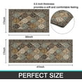 thumbnail image 4 of Christmas Gift Boho Style Kitchen Rugs and Mats Set of 2 Farmhouse Rustic Kitchen Rugs Non Slip Super Absorbent Kitchen Mat for Sink Waterproof Runner Rug for Laundry Room 17"x 48"+17x30, 4 of 6