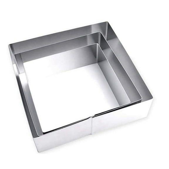 Set of 6 Cake Molds Rings, Square Mousse Mold Stainless Steel Ring Non-Stick Dessert Pastry Mould Baking Tool