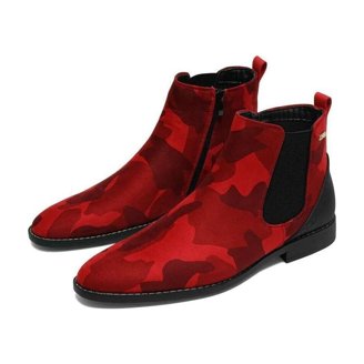 Mens Tayno Modern Chukka Boot Micro Suede Soft Comfortable Cushion Troupe 01 Red Mens Tayno Modern Chukka Boot Micro Suede Soft Comfortable  main image 3