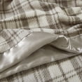 thumbnail image 3 of Comfort Classics Micro Fleece Knitted Soft Blanket, Grey Plaid, Twin, 3 of 4