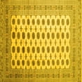 thumbnail image 1 of Ahgly Company Machine Washable Indoor Square Southwestern Yellow Country Area Rugs, 4' Square, 1 of 4