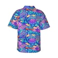 thumbnail image 3 of Bixox Men's Hawaiian Shirts Men's Colorful Mushrooms Print Short-Sleeve Shirt-X-Large, 3 of 8