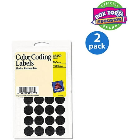 2 pack avery handwrite only removable round color coding labels 3