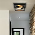 thumbnail image 6 of C Cattleya 2-Pack Black Square Flush Mount Ceiling Light with Turnable Light Cap(), 6 of 7