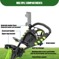 thumbnail image 4 of XDriveMax Golf Push Cart 3-Wheel Folding Pull Carts Lightweight with Cup Holders, scorecard Holders, and Storage, Perfect for Golf Clubs and Bags, Green, 4 of 5
