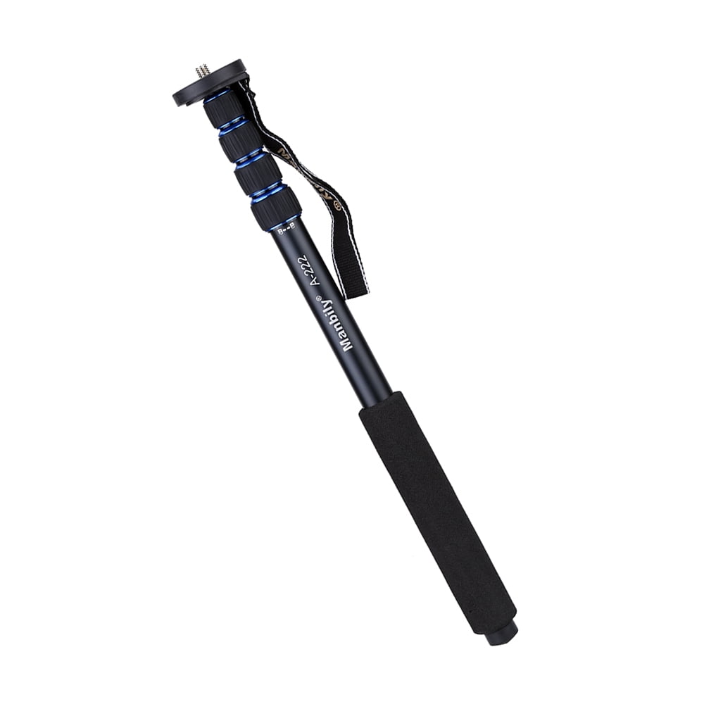 Manbily Telescopic  Adjustable Portable Aluminium Alloy Photography DSLR Camera Camcorder Monopod Unipod Pole Walking Stick for Nikon  Pentax Olympus Elders