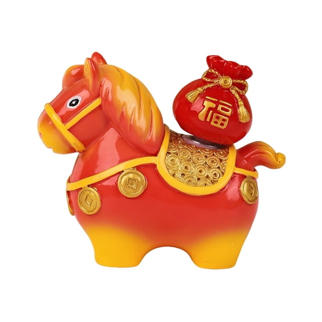 Adornos de caballo para Año Nuevo 2026, adornos para coche, estatua de caballo, escultura, lindo zodíaco estilo D