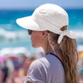 thumbnail image 4 of AirLoni Summer Hats For Women 2 In 1 Women’s Sun Visor Caps Zipper Off Ponytail Friendly Foldable Lightweight One Size 1 pc, 4 of 5