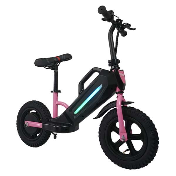 Bicicleta Electrica Infantil Moboss K01 Motor 180W 24V Rosa