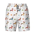 thumbnail image 4 of Lsque Mens Swim Trunks winter Snowflake Dachshund Pattern - Bathing Suit Compression Liner - Beach Swim Shorts Swimwear - (S-3XL) - Stretch Quick Dry -Small, 4 of 9