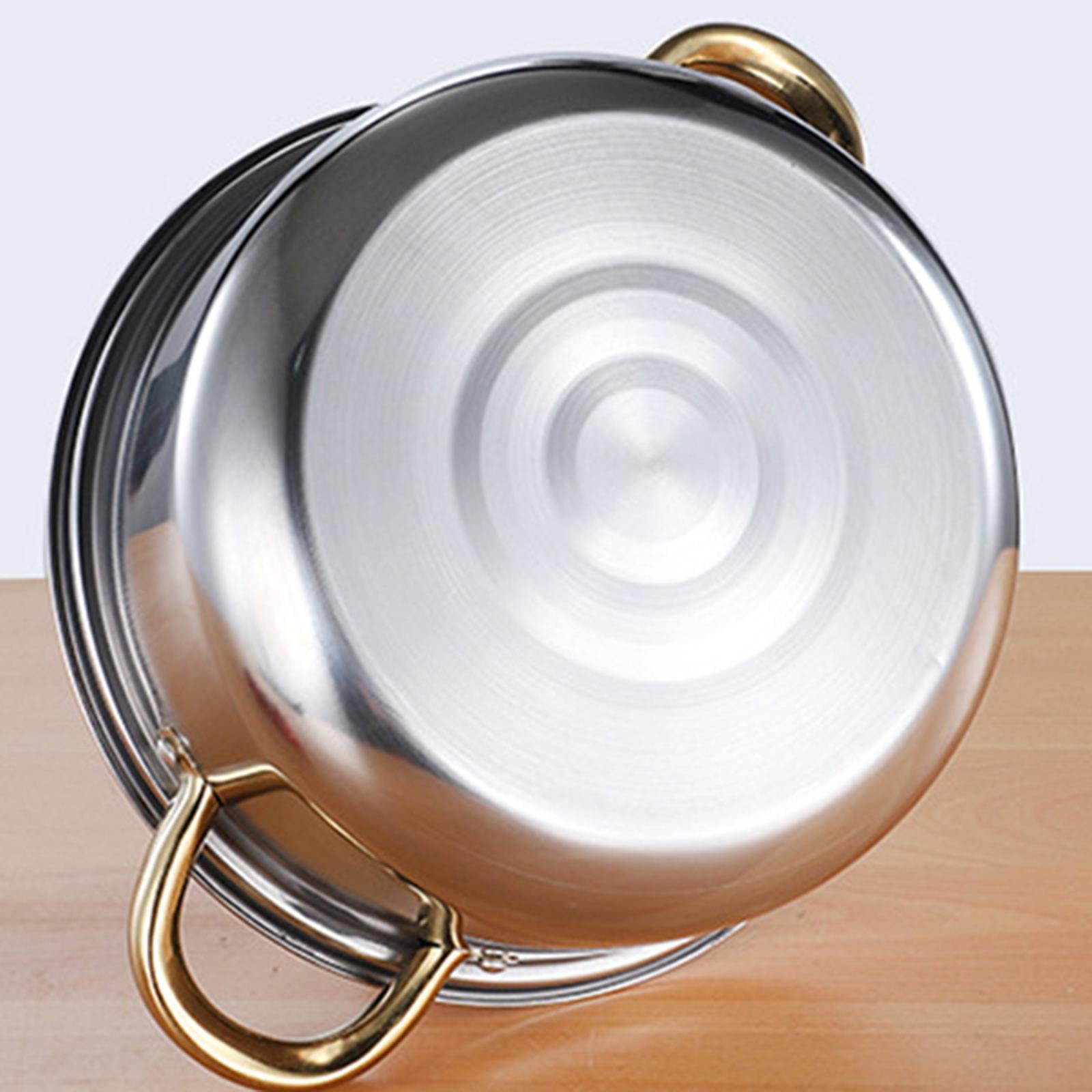 Nishiyuenyi 6x Pots and Pans Set Soup Pot with Glass Lid Nonstick Pan Cookware Set Stainless Pans with kettle