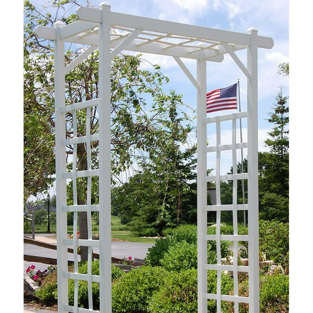 DuraTrel Elmwood 85" Vinyl Arbor White