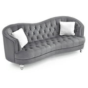 Glory Furniture Jewel Velvet Sofa in Gray