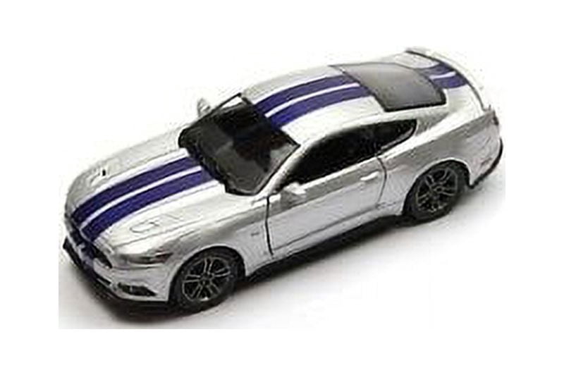 4 PC Set: 5" Kinsmart 2015 Ford Mustang GT Stripe Diecast Model Toy Car 1:38