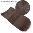 thumbnail image 6 of Benehair Invisible Hair Extensions Secret Hidden Wire in One Piece Real Long Thick Straight Curly Headband for Women 20" medium brown, 6 of 9