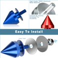 thumbnail image 3 of Rolling Gears JDM Bumper Quick Release Front Rear Bumper Fasteners, Spike 4 Piece (Blue), 8 x O-Ring, 3 of 4