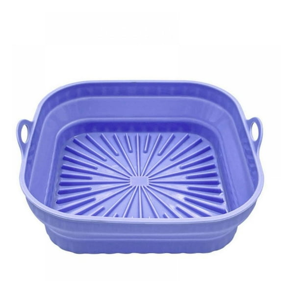 Foldable Air Fryer Silicone Basket Airfryer Oven Baking Tray Silicone Mold Pizza Fried Chicken Basket Reusable Pan Accessories