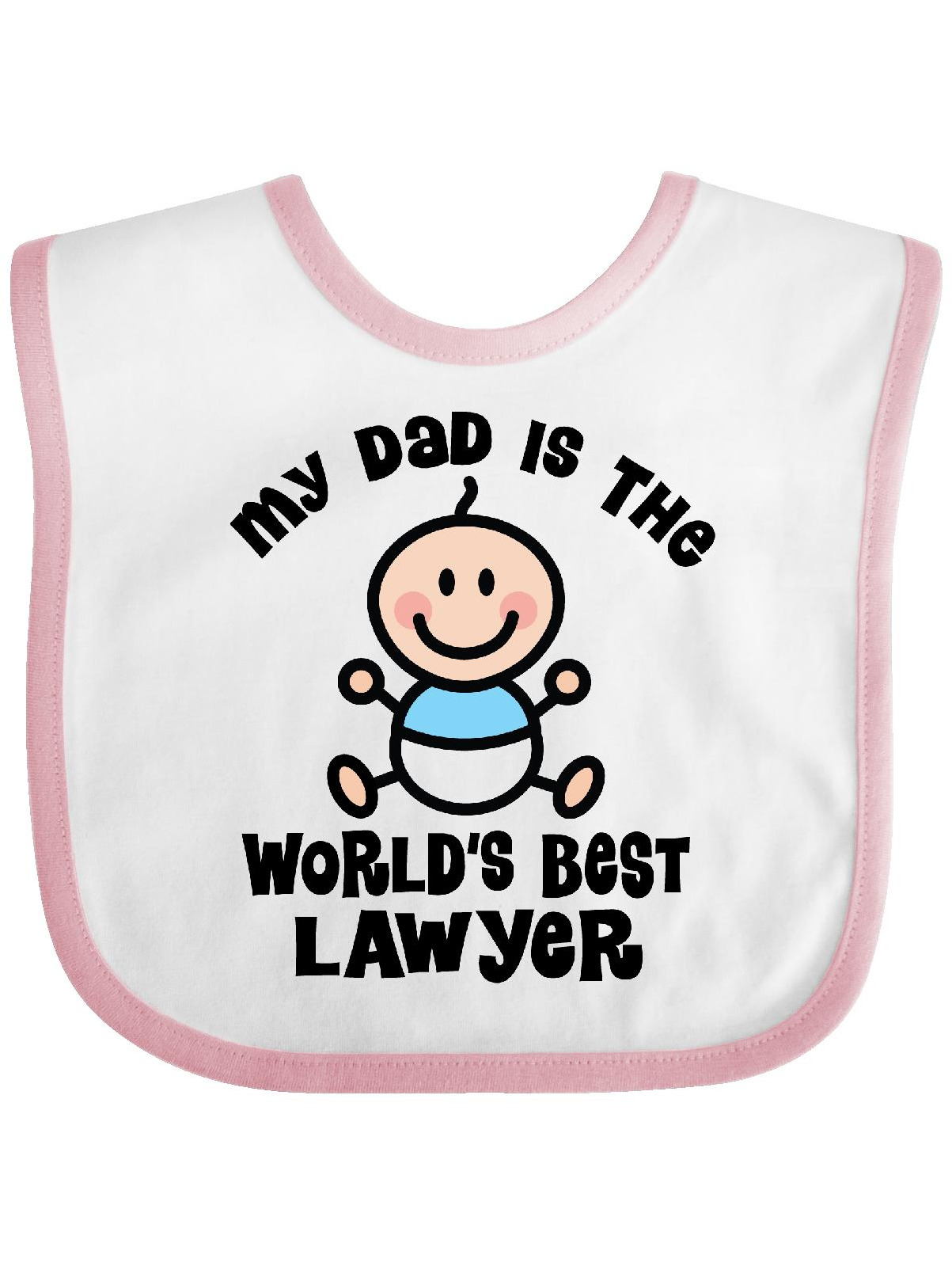 Dad is Worlds Best Lawyer Baby Bib