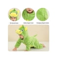 thumbnail image 5 of MICHLEY Unisex Baby Flannel Hooded Romper Animal Ears Costume Warm Jumpsuit for Autumn Winter, 5 of 9