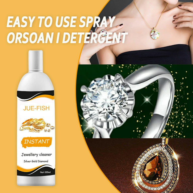 Jewelry Cleaner Solution Deep Clean Rust And Ash Removal Headwear Cleaner  Liquid for Gold Silver GRSA889